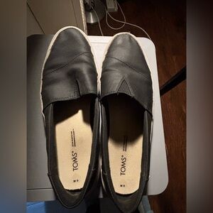Toms Black Slip-On Canvas Shoes